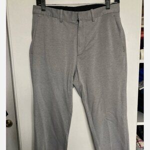 Theory Men's Light Gray Slim Fit Solid Pants Size 28 X 28 Cotton Blend